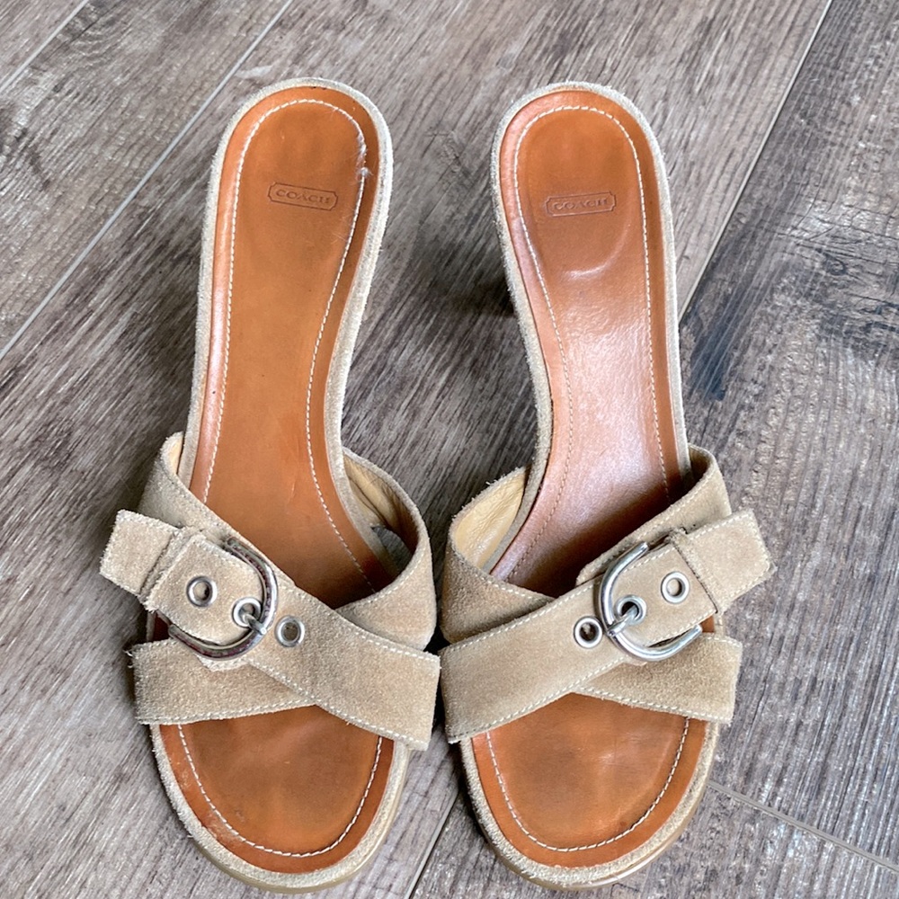 COACH Brown/Tan/Beige Heels.